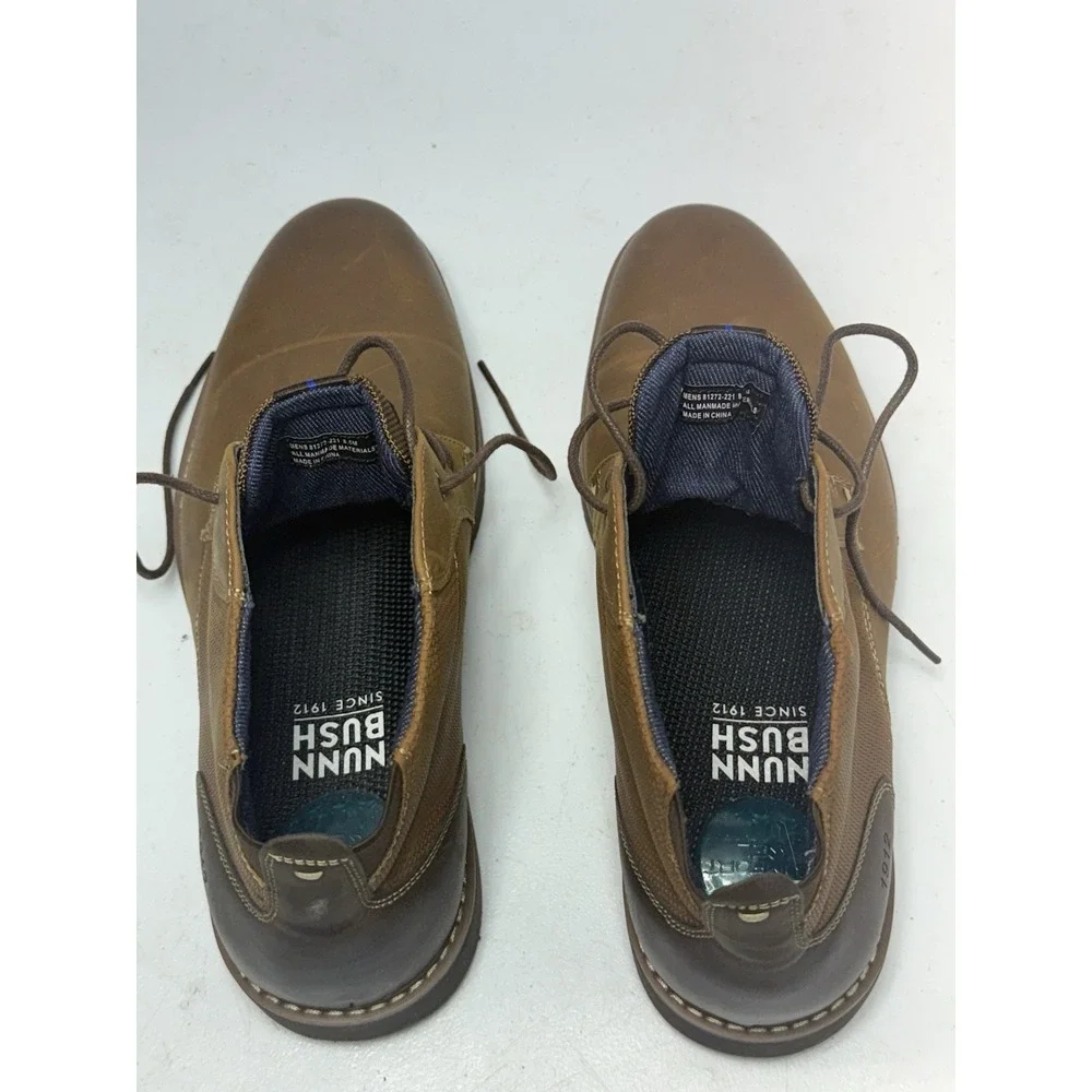 Nunn Bush Men's Circuit Plain Toe Lace-Up Oxford Brown Size‎ 8.5M
